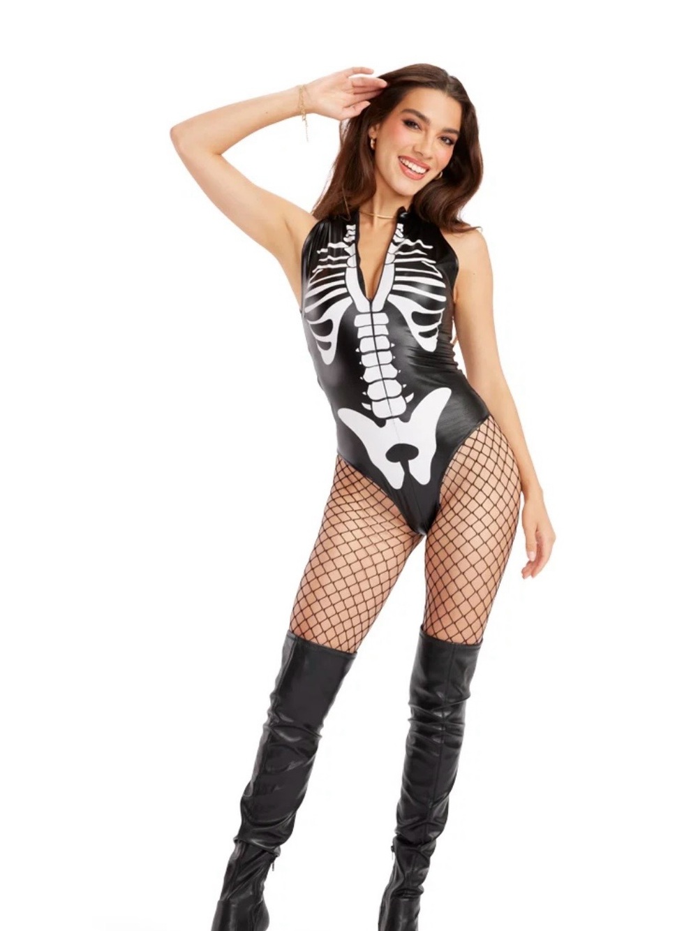 Tipsy Elves Sleeveless Sexy Skeleton Bodysuit Costume NWT Sz S. Ret $69.95